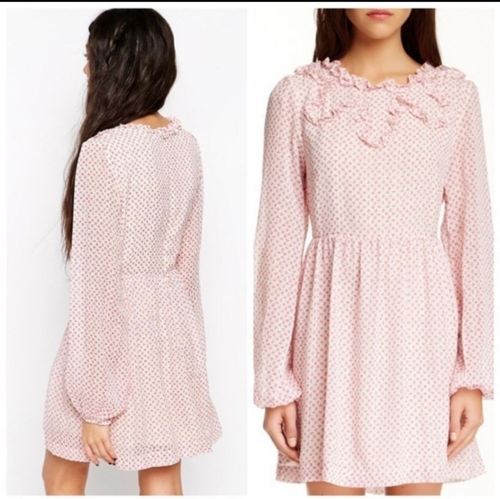 Free People Nouveau Butterfly mini Dress Tea Combo size 2